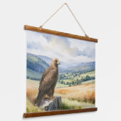 Golden Eagle Wildlife Bird of Prey Landscape 吊り下げ型タペストリー (傾斜あり)
