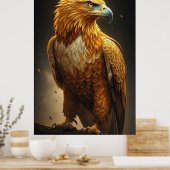Golden Eagle Wildlife Nature Wall Art ポスター (キッチン)