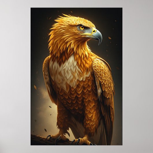 Golden Eagle Wildlife Nature Wall Art ポスター (正面)