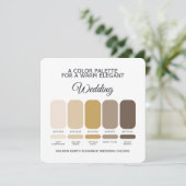 Golden Earth Wedding Color Palette Elegant Card 招待状 (スタンド正面)