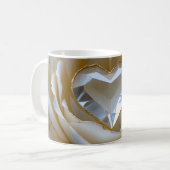 Golden-Edged Purity Crystal Rose Mug コーヒーマグカップ (正面左)
