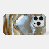 Golden-Edged Purity Crystal Rose Phone Case iPhoneケース (裏面横)