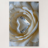 Golden-Edged Purity – Crystal Rose Puzzle ジグソーパズル (縦)