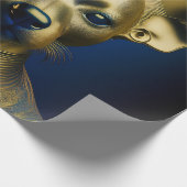 Golden Egyptian Chihuahua Guard ラッピングペーパー (角)