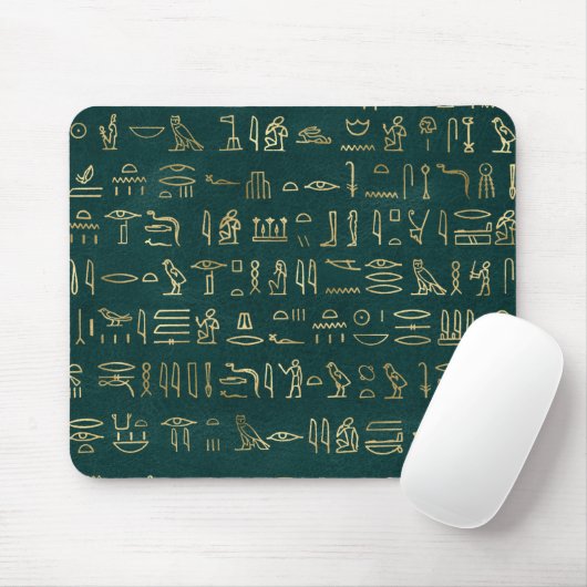 Golden Egyptian Hieroglyphs Typography Egypt マウスパッド (マウス)
