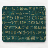 Golden Egyptian Hieroglyphs Typography Egypt マウスパッド (正面)