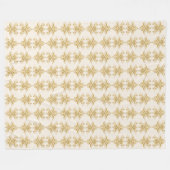 Golden Egyptian Motif Pattern フリースブランケット (正面(横))