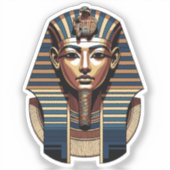 Golden Egyptian Pharaoh Mask Art シール (正面)
