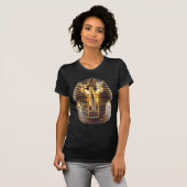 Golden Egyptian Pharaoh Mask Art Tシャツ (正面フル)