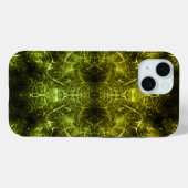 Golden Electric Plasma Fractal Art Case-Mate iPhoneケース (裏面 (横))