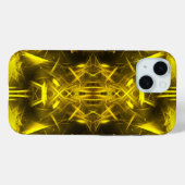Golden Electric Plasma Fractal Art Case-Mate iPhoneケース (裏面 (横))
