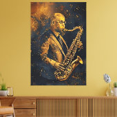 Golden Elegance キャンバスプリント (インサイチュ (リビング))