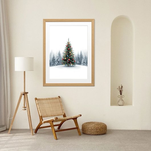 Golden Elegance Christmas Tree Poster ポスター