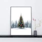 Golden Elegance Christmas Tree Poster ポスター