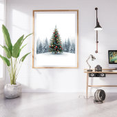 Golden Elegance Christmas Tree Poster ポスター