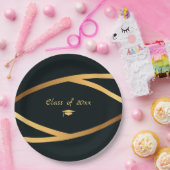 Golden Elegance Class Of Graduation ペーパープレート (パーティー)