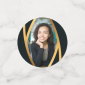 Golden Elegance Class Of Photo Graduation コンフェッティ (スモール正面)