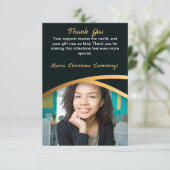 Golden Elegance Class Of Photo Graduation サンキューカード (スタンド正面)