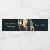 Golden Elegance Class Of Photo Graduation ペットボトルラベル (シングルラベル)
