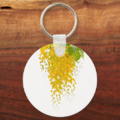 Golden Elegance Sunlit Cascade Hanging Gold Bloomi キーホルダー (正面)