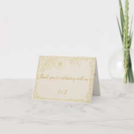 Golden Elegance Thank You Card – Classic Wedding  サンキューカード