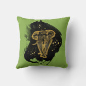 Golden Elephant Kissen Greenery クッション (裏面)