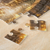 Golden Elven Fantasy Light Impressionist Fantasy ジグソーパズル (側面)