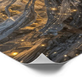 Golden Elven Fantasy Light Impressionist Fantasy ポスター (角)