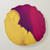 Golden Ember Abstract ラウンドクッション (裏面)