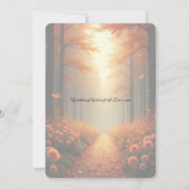 Golden Ember Autumn Woodland Stroll Wedding 招待状 (裏面)
