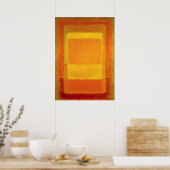 Golden Ember Color Field Abstract Modern Art ポスター (キッチン)