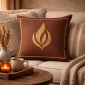 Golden Ember Glow Throw Pillow クッション