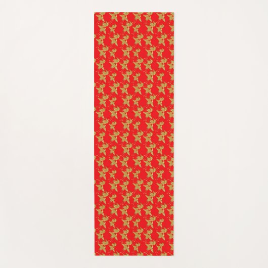  Golden embossed Japanese cranes ヨガマット (正面)