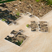 Golden Embrace | Daffodil Bloom in Springtime ジグソーパズル (側面)