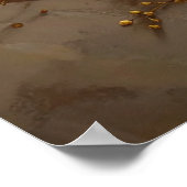 Golden Embrace: Ethereal Couple Portrait in Silk a ポスター (角)