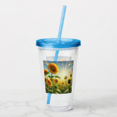 Golden Embrace Sunflower  アクリルタンブラー (裏面)