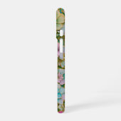 Golden Embroidered Pastel Floral Phone Case iPhone 16ケース (左側面)