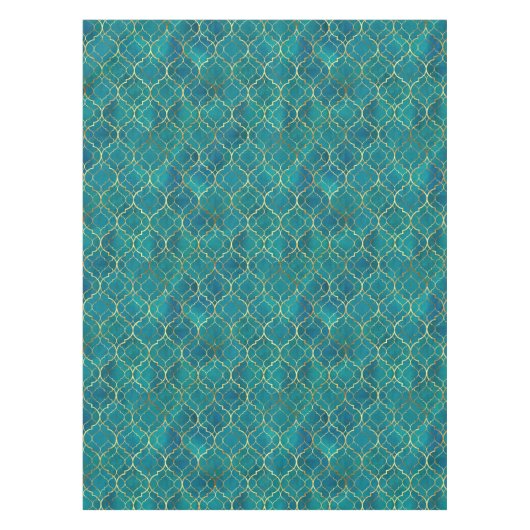 Golden Emerald Geometry テーブルクロス (正面)