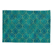 Golden Emerald Geometry 枕カバー (裏面)