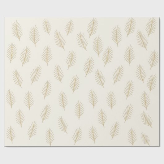 Golden Evergreen ラッピングペーパー (フラット)