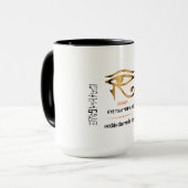 Golden Eye of Horusデザイン(英語イタリアン) マグカップ (正面左)