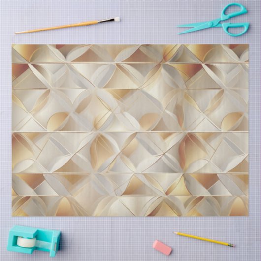 Golden Facets Tissue Wrapping Paper 薄葉紙 (クラフト)