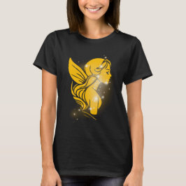 Golden Fairy Profile – Soft Spirit Ethereal Art Tシャツ