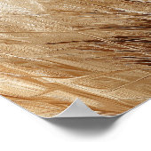 Golden Field Blossoms #4 – Warm Neutral Wildflower ポスター (角)