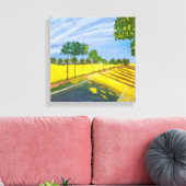 Golden Fields and Path キャンバスプリント (インサイチュ (リビング))