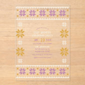 Golden Fig Ugly Sweater Christmas Party アクリル招待状 (正面)