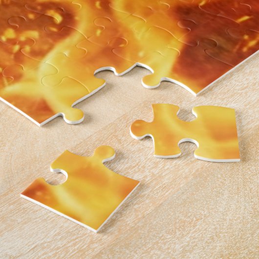 Golden Fire Stallion – Powerful Fantasy Puzzle ジグソーパズル (側面)