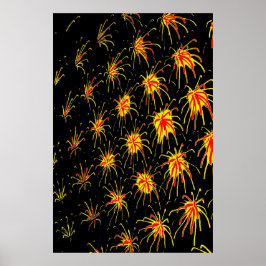 Golden Fireburst Poster ポスター