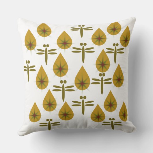 Golden Fireflies and Petal Glow Pattern クッション (裏面)