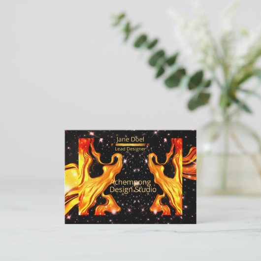  Golden Flame – Artistic Entrepreneur Opulent Gold 名刺 (スタンド正面)